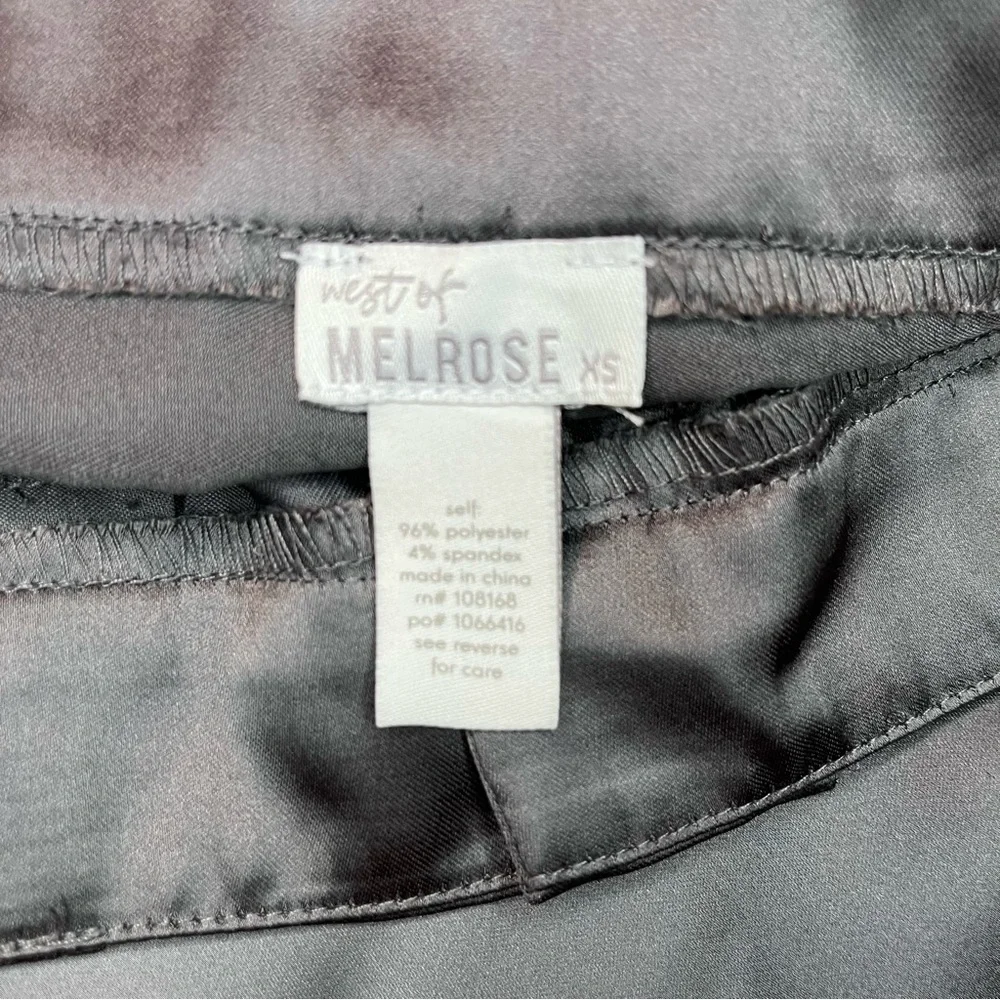 Wide Leg Satin Cargo Pants in Charcoal Gray - Picture 8 of 8